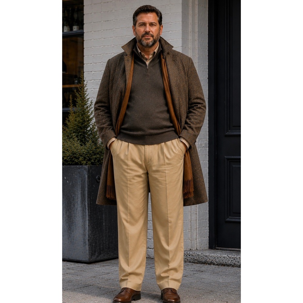 NWT Dockers Mens Class A Khakis Pleated Classic Fit Wrinkle Free Pants Tan 42x30